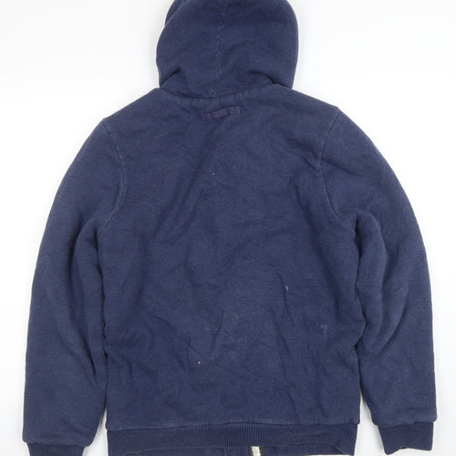 Henri Lloyd Jeans Co Navy Blue Men's M Hooded Button Sweatshirt