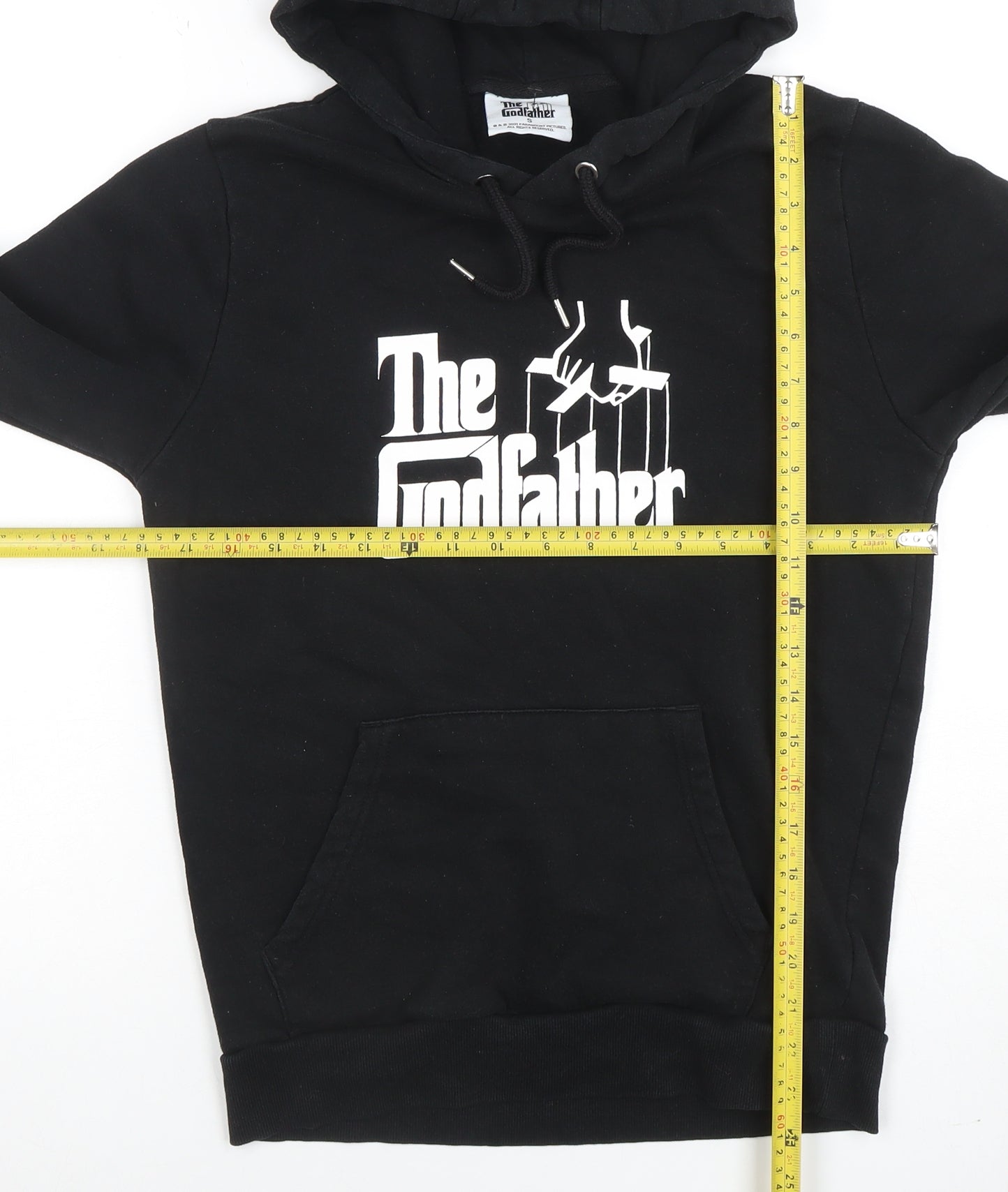 The Godfather Boys Black Pullover Hoodie Small Size S Graphic Print