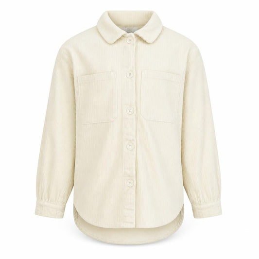 Primark Girls Ivory Corduroy Shirt Jacket 11-12 Years Button Front