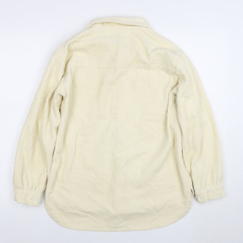 Primark Girls Ivory Corduroy Shirt Jacket 11-12 Years Button Front