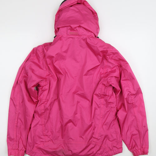 O'Neills Womens Pink Waterproof Outdoor Rain Jacket Size 12