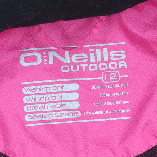 O'Neills Womens Pink Waterproof Outdoor Rain Jacket Size 12