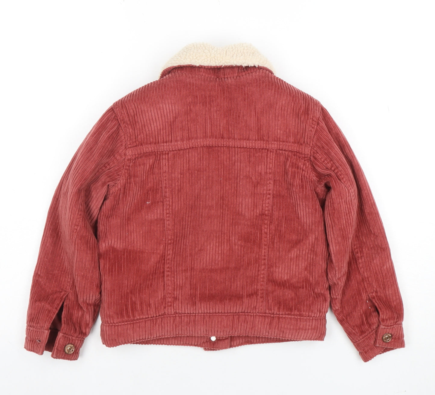 Next Girls Red Corduroy Sherpa Lined Jacket 8 Years Winter Casual Coat