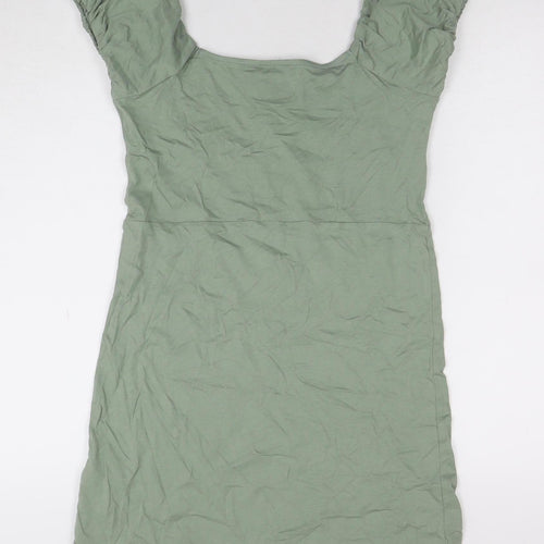ASOS Women’s Green Short Sleeve Button Mini Dress UK 12