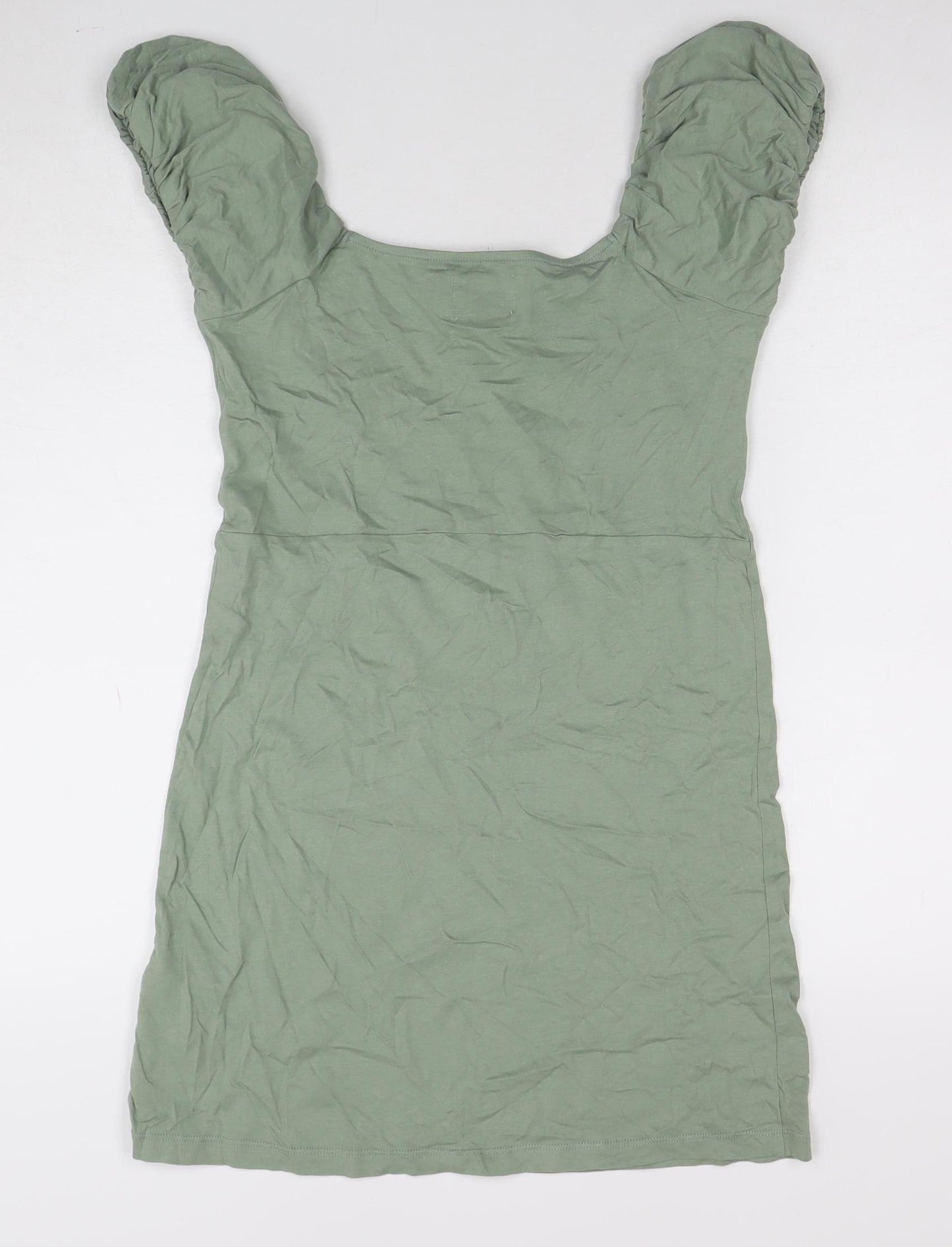 ASOS Women’s Green Short Sleeve Button Mini Dress UK 12
