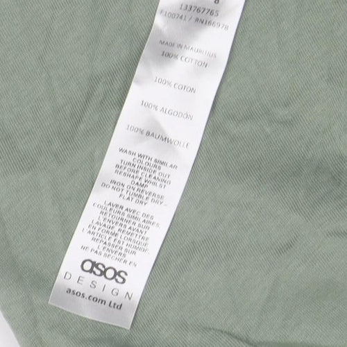 ASOS Women’s Green Short Sleeve Button Mini Dress UK 12
