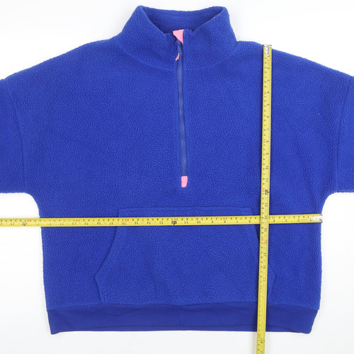 Dunnes Women Blue 1/2 Zip Fleece Sweatshirt M