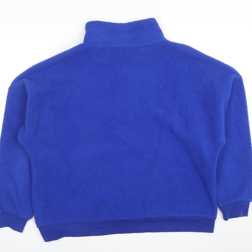 Dunnes Women Blue 1/2 Zip Fleece Sweatshirt M