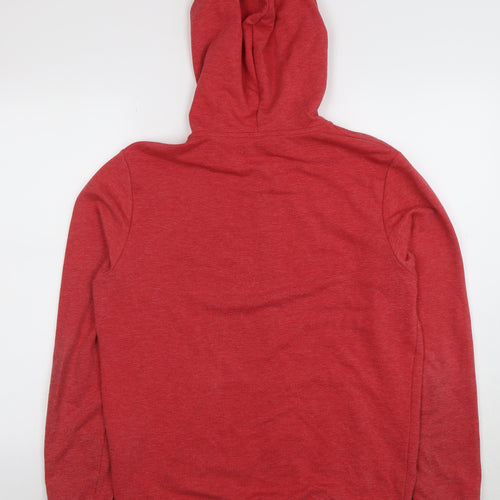 Jack & Jones Mens Red Full Zip Hoodie Size M Regular Fit