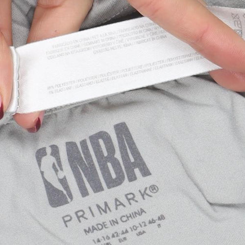 Primark NBA Lakers Grey Cropped T-Shirt Women L Relaxed Fit