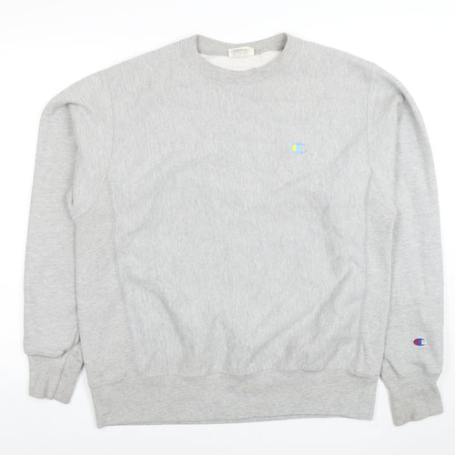 Champion Men's Grey Reverse Weave Pullover Sweatshirt Medium