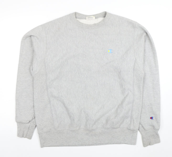 Champion Men's Grey Reverse Weave Pullover Sweatshirt Medium