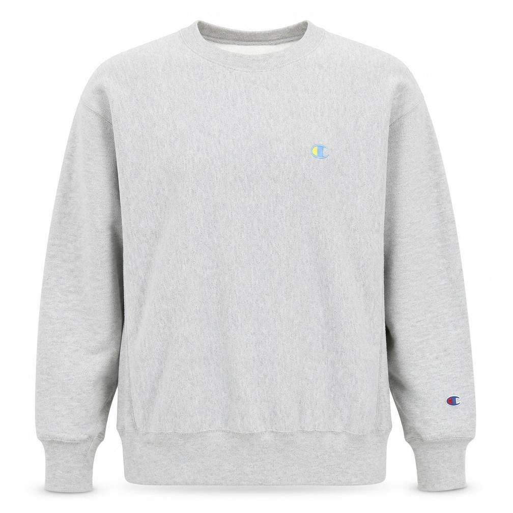 Champion Men's Grey Reverse Weave Pullover Sweatshirt Medium