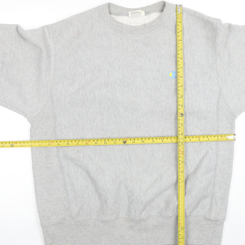 Champion Men's Grey Reverse Weave Pullover Sweatshirt Medium