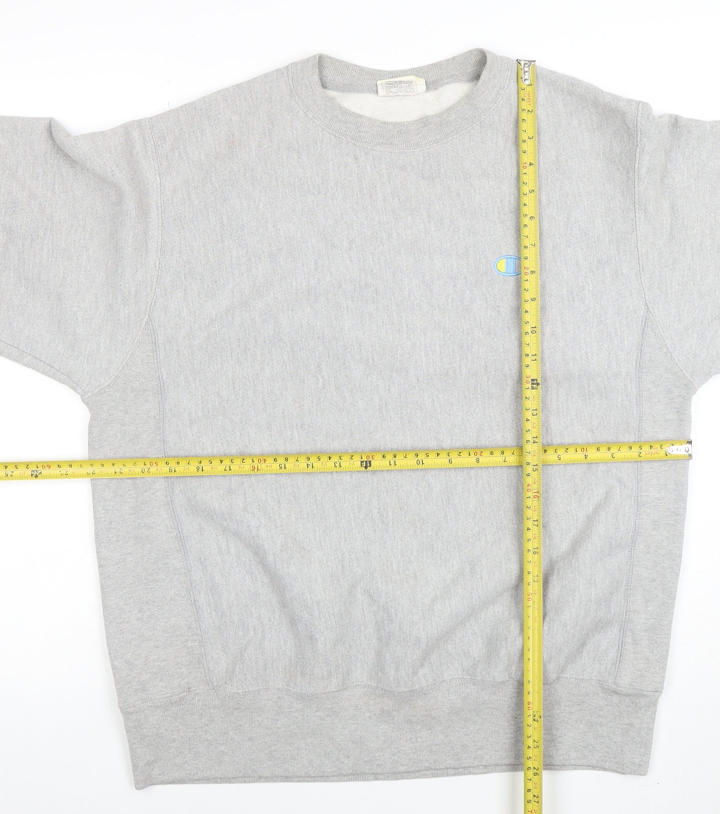 Champion Men's Grey Reverse Weave Pullover Sweatshirt Medium