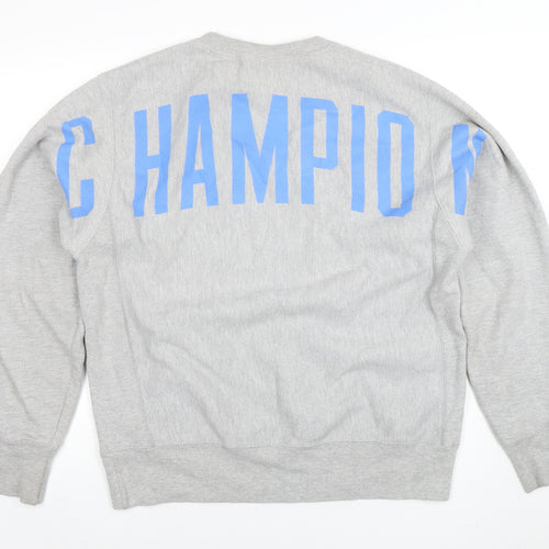Champion Men's Grey Reverse Weave Pullover Sweatshirt Medium