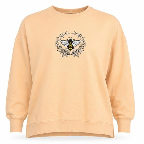 This Unfolded Women’s Beige Bee Embroidered Cotton Sweatshirt UK 12