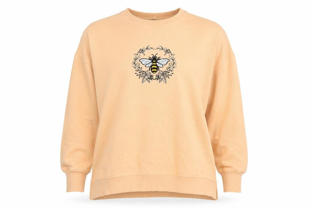 This Unfolded Women’s Beige Bee Embroidered Cotton Sweatshirt UK 12