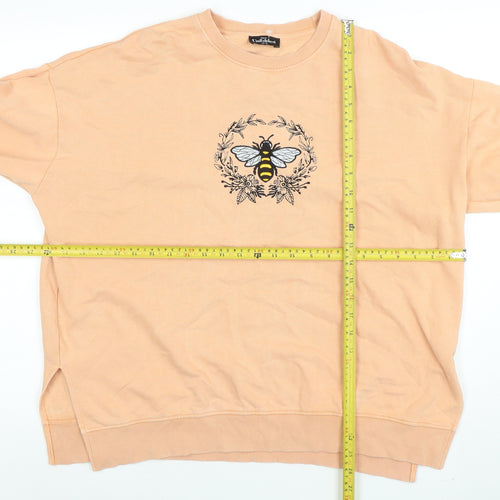 This Unfolded Women’s Beige Bee Embroidered Cotton Sweatshirt UK 12