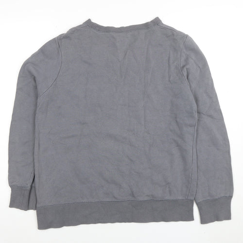Bossini Boys Grey Penguin Graphic Long Sleeve Pullover Sweatshirt L
