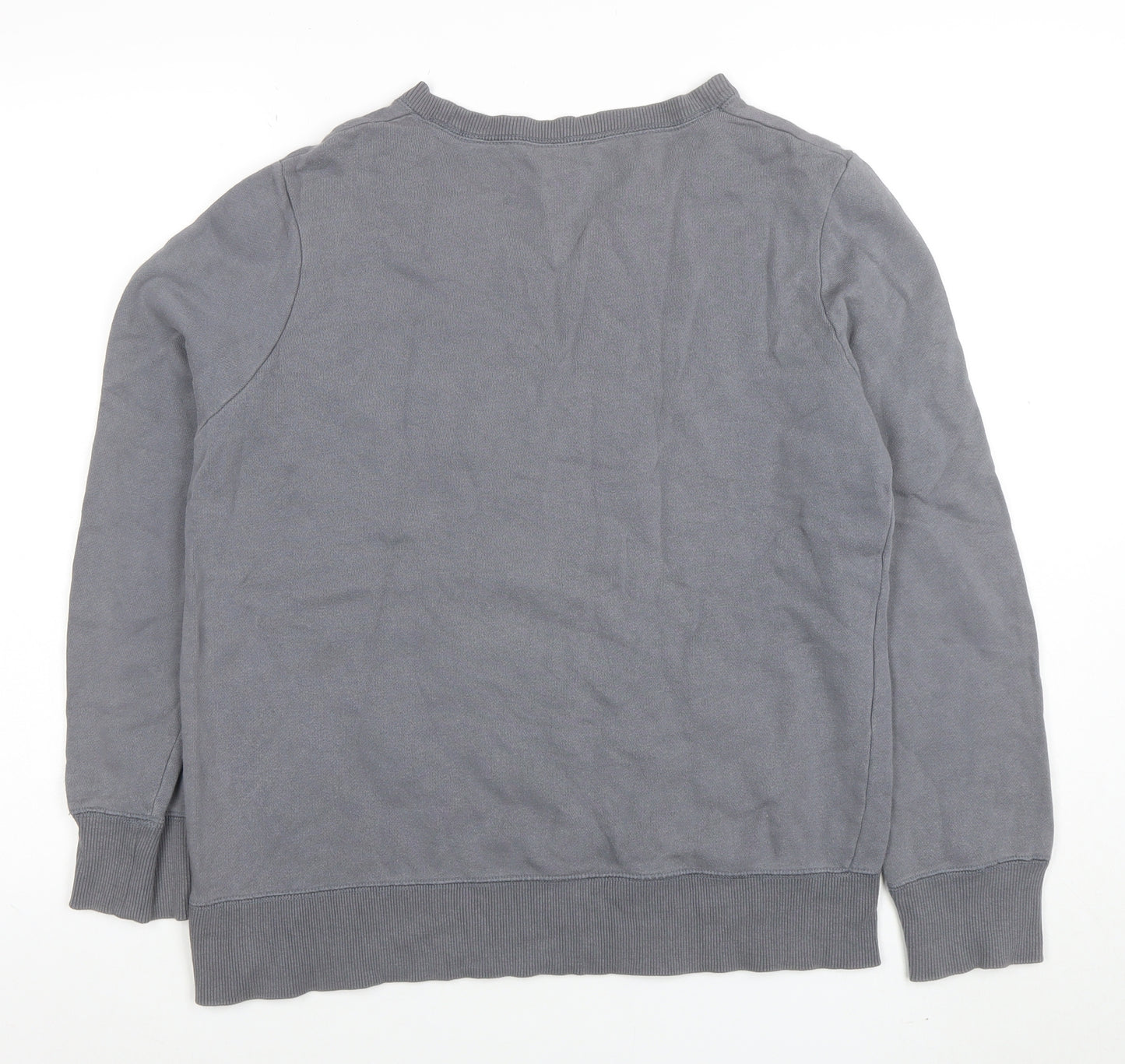 Bossini Boys Grey Penguin Graphic Long Sleeve Pullover Sweatshirt L