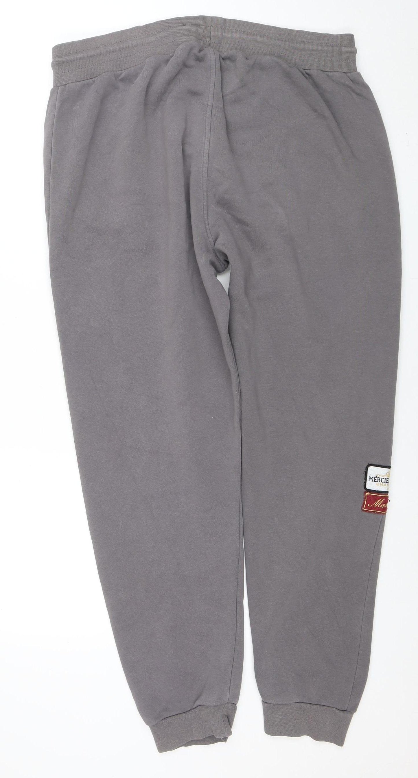 Mercier Men's Grey XL Jogger Sweatpants with Patches