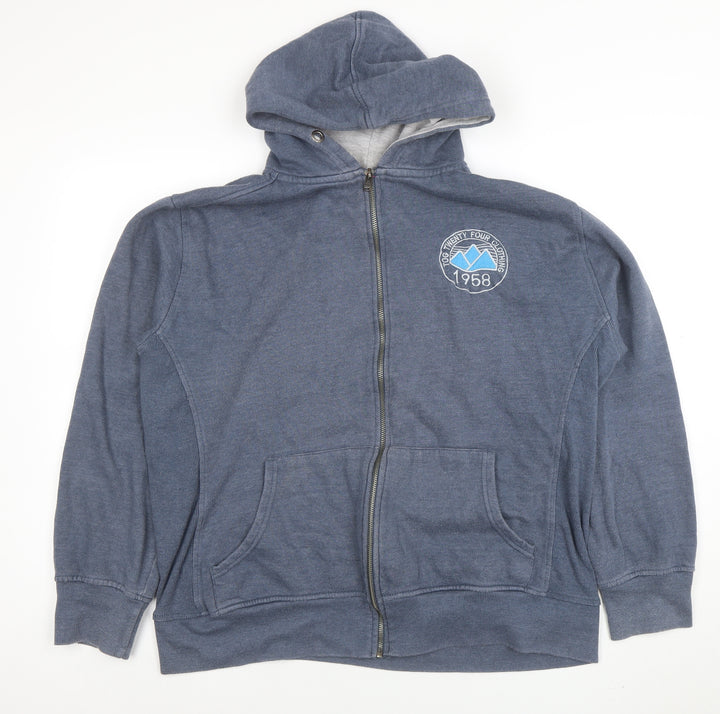 TOG24 Women's Blue Full Zip Hoodie Size 18-20 Cotton Blend