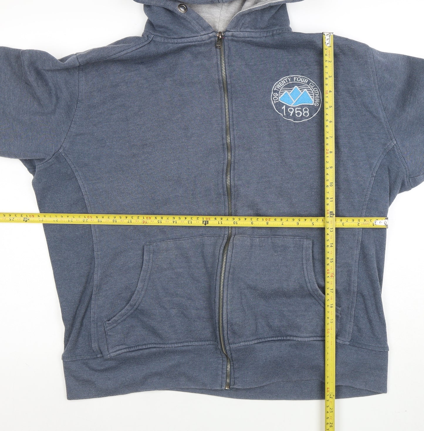 TOG24 Women's Blue Full Zip Hoodie Size 18-20 Cotton Blend