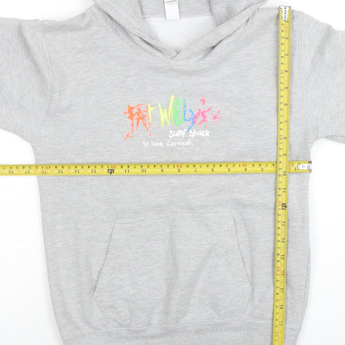 Fat Willy’s Surf Shack Boys Grey Hoodie L (9-11 Years) Just Hoods Cotton Blend