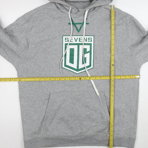 Oxen Mens Grey XL Pullover Hoodie Rugby Sevens Logo Sweatshirt