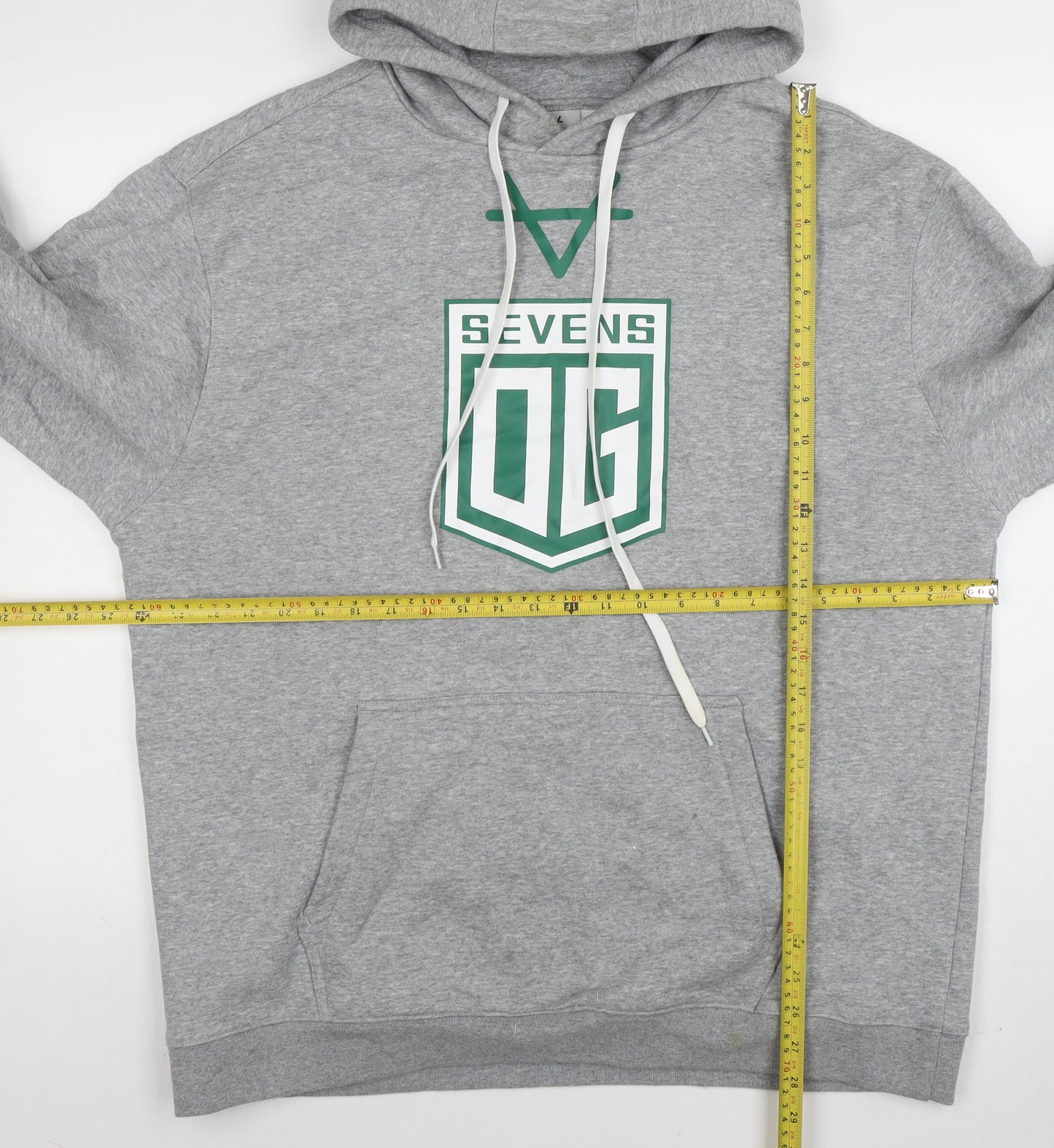 Oxen Mens Grey XL Pullover Hoodie Rugby Sevens Logo Sweatshirt