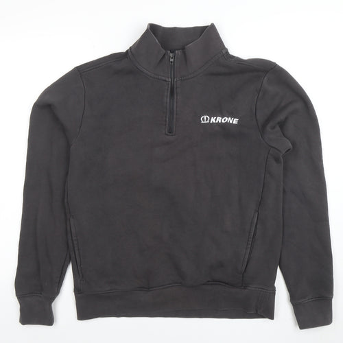 Tee Jays Men's Black 1/4 Zip Pullover Sweatshirt M