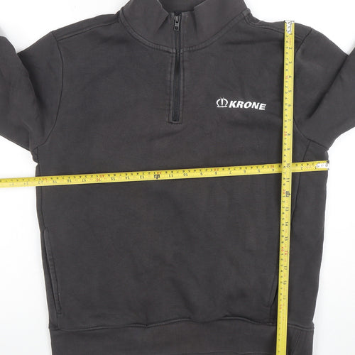 Tee Jays Men's Black 1/4 Zip Pullover Sweatshirt M