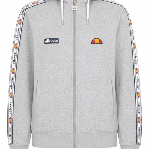 Ellesse Womens Grey Full Zip Hoodie UK 12 Logo Tape Detail