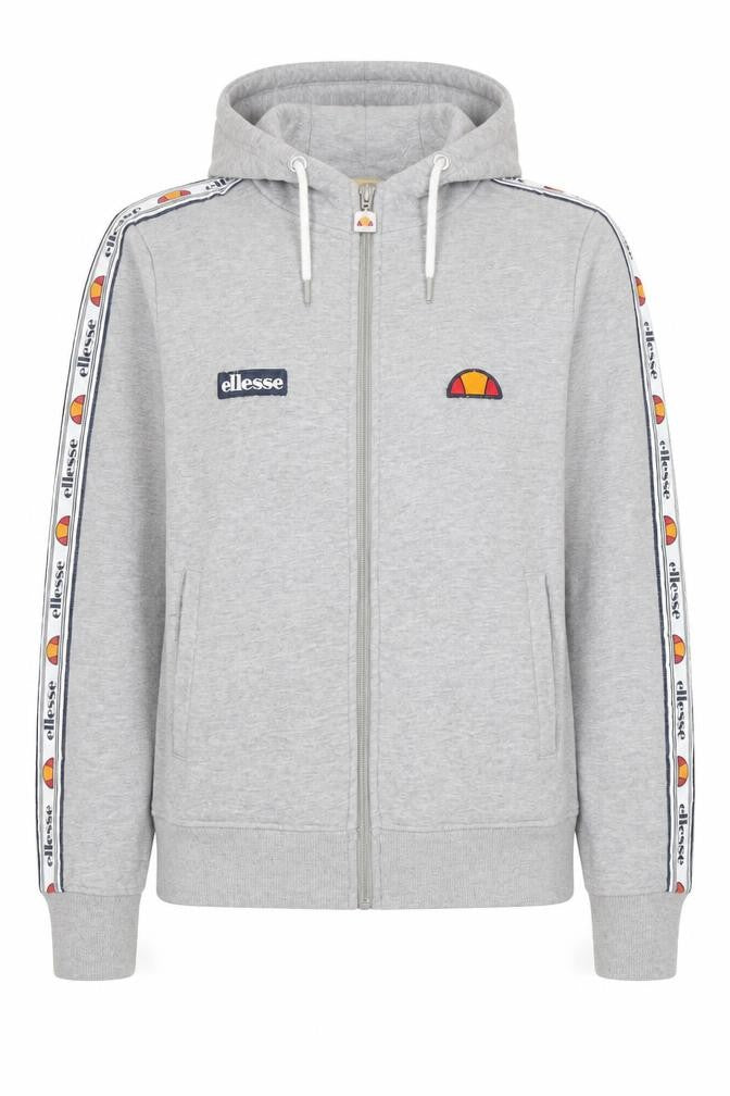 Ellesse Womens Grey Full Zip Hoodie UK 12 Logo Tape Detail
