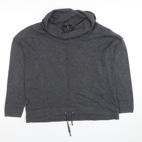 Marble Women’s Grey Cowl Neck Pullover Sweatshirt Size S 100% Cotton