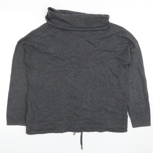 Marble Women’s Grey Cowl Neck Pullover Sweatshirt Size S 100% Cotton