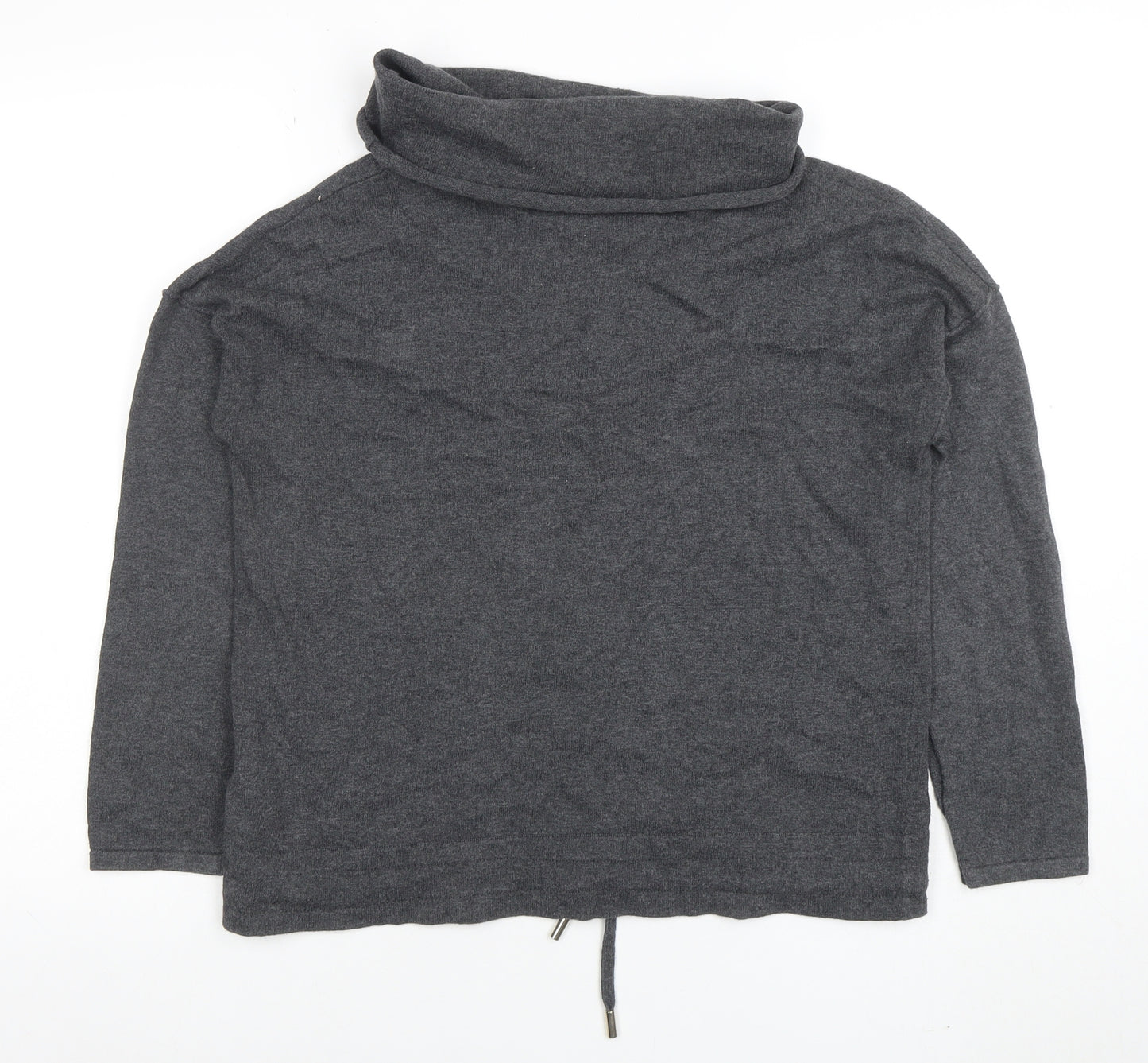 Marble Women’s Grey Cowl Neck Pullover Sweatshirt Size S 100% Cotton