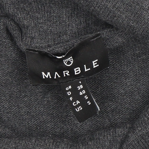 Marble Women’s Grey Cowl Neck Pullover Sweatshirt Size S 100% Cotton
