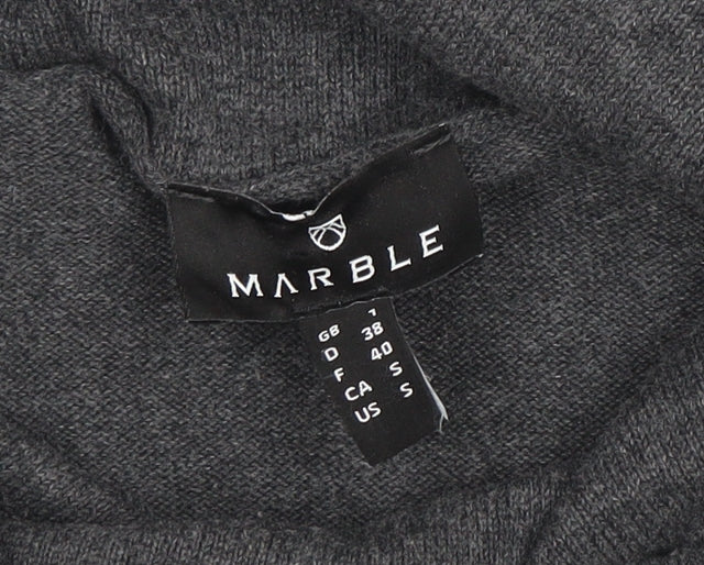 Marble Women’s Grey Cowl Neck Pullover Sweatshirt Size S 100% Cotton