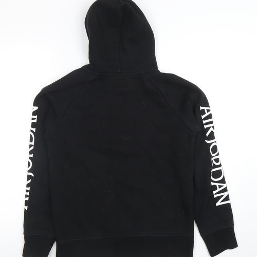 Nike Air Jordan Boys Black Pullover Hoodie 12-13 Years Graphic Print