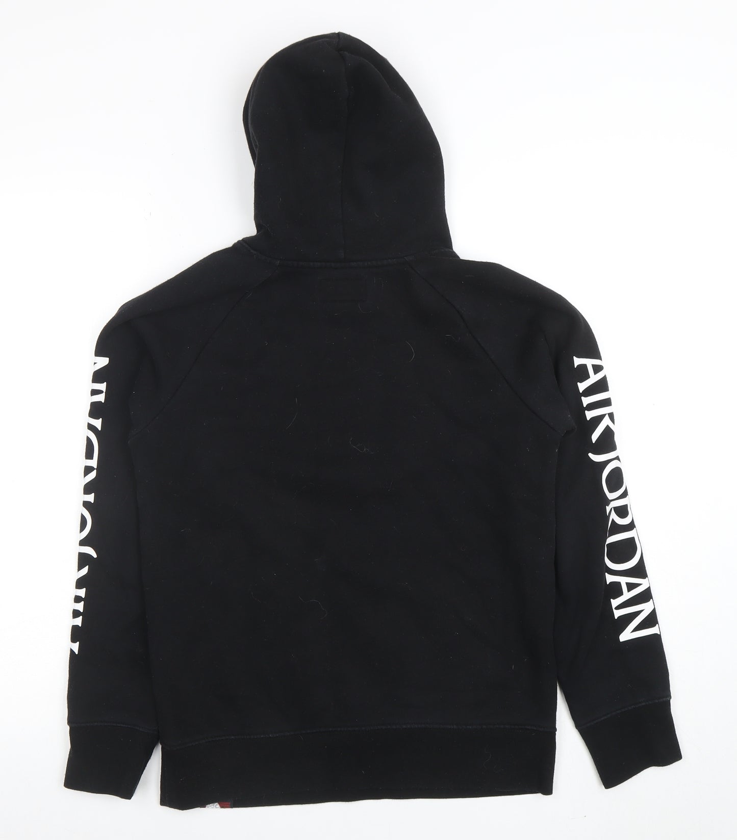 Nike Air Jordan Boys Black Pullover Hoodie 12-13 Years Graphic Print