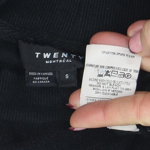 Twenty Montreal Women’s Black S Pullover Balloon Sleeve Sweatshirt