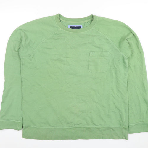 Crew Clothing Company Women Green Cotton Sweatshirt Size 12