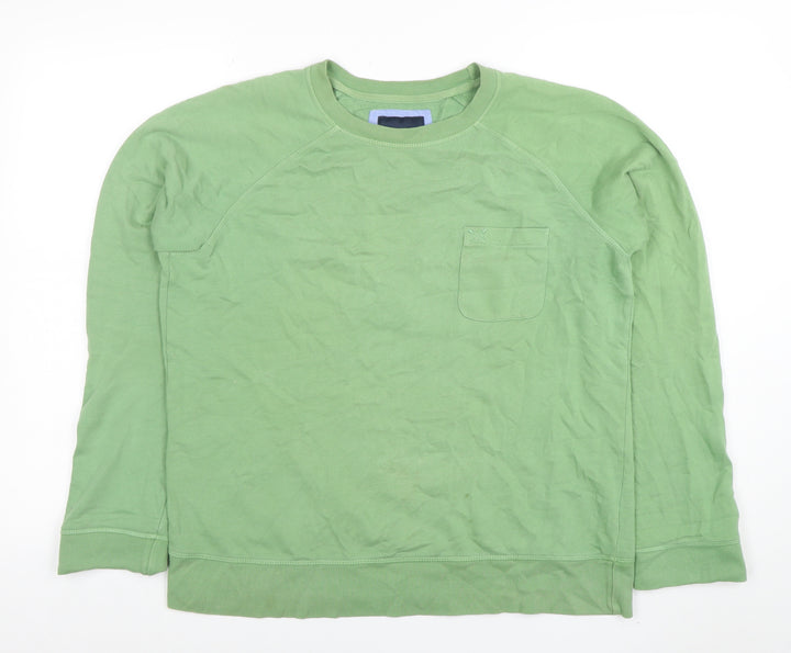 Crew Clothing Company Women Green Cotton Sweatshirt Size 12