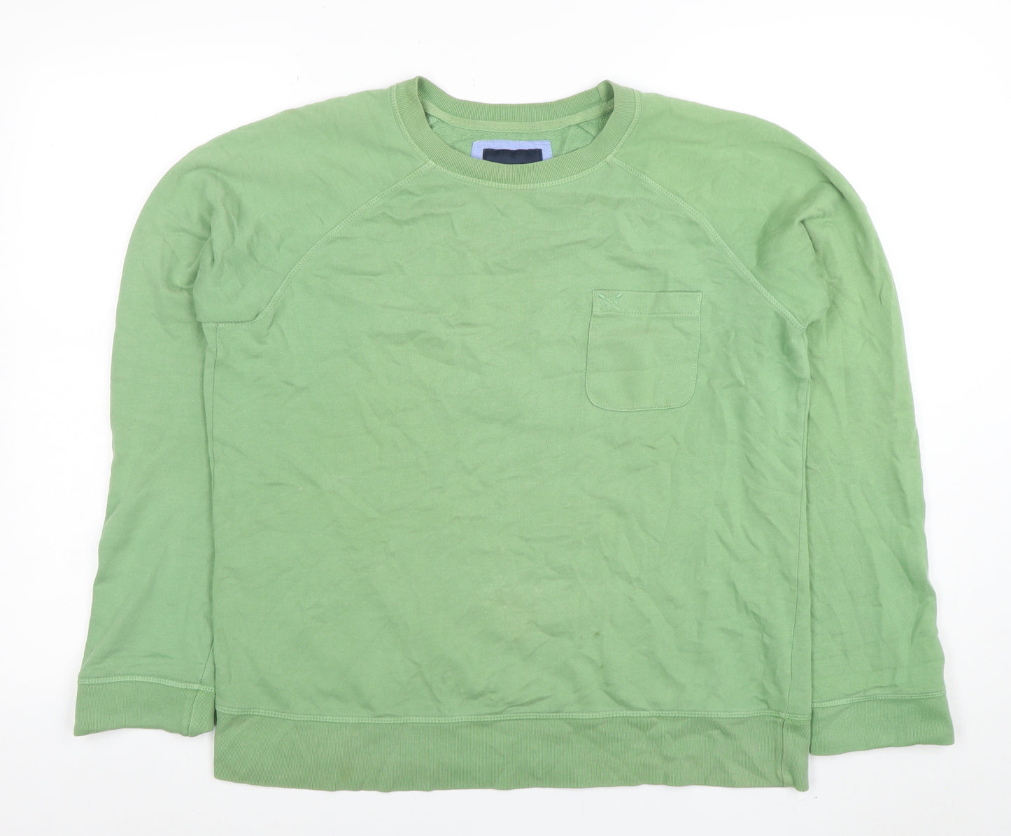 Crew Clothing Company Women Green Cotton Sweatshirt Size 12