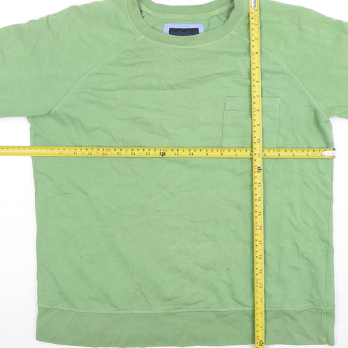 Crew Clothing Company Women Green Cotton Sweatshirt Size 12