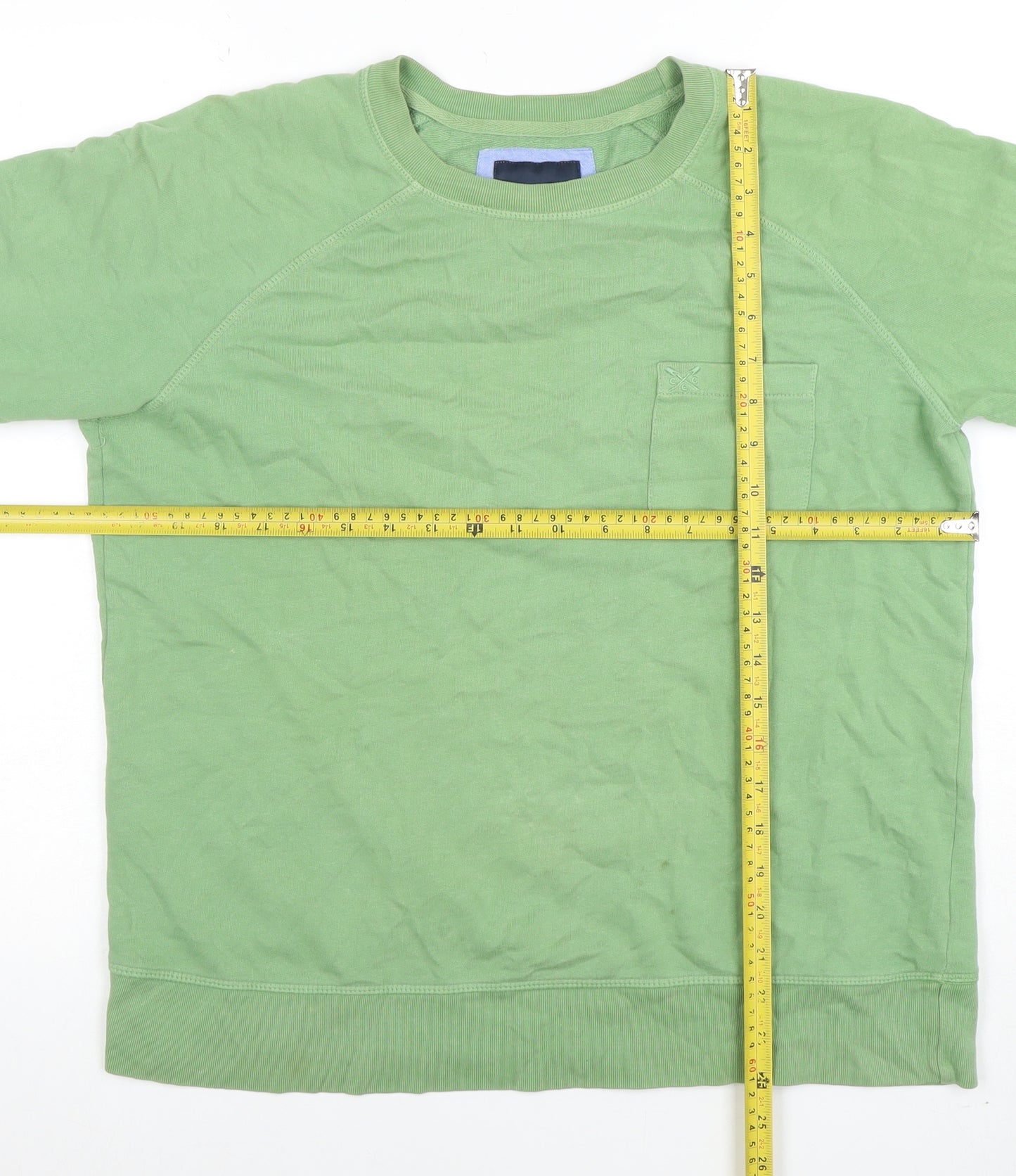 Crew Clothing Company Women Green Cotton Sweatshirt Size 12