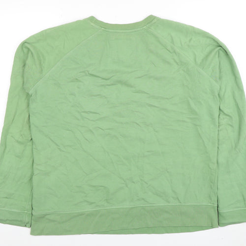 Crew Clothing Company Women Green Cotton Sweatshirt Size 12