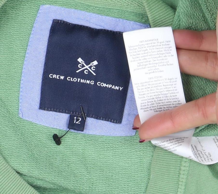 Crew Clothing Company Women Green Cotton Sweatshirt Size 12